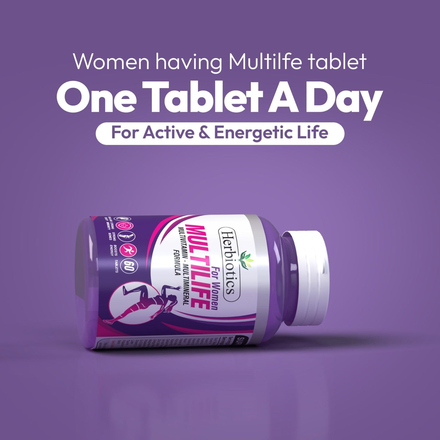 Multilife Women Multivitamin | 22 Vitamins & Minerals | 60 Tablets