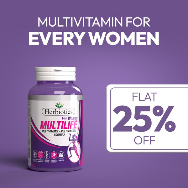 Multilife Women Multivitamin | 22 Vitamins & Minerals | 60 Tablets